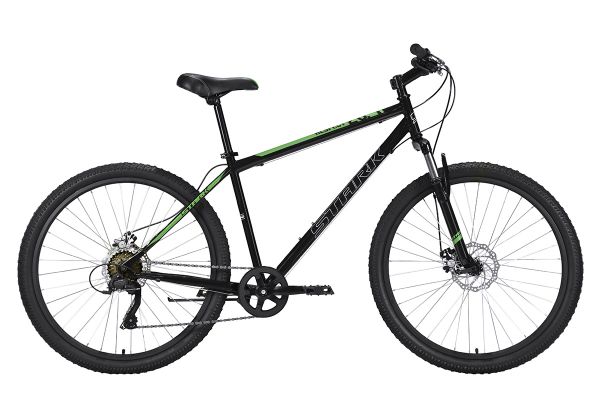 Велосипед Stark'22 Respect 26.1 D Microshift Steel черный/зеленый 18"                                                                                                                                                                                     
