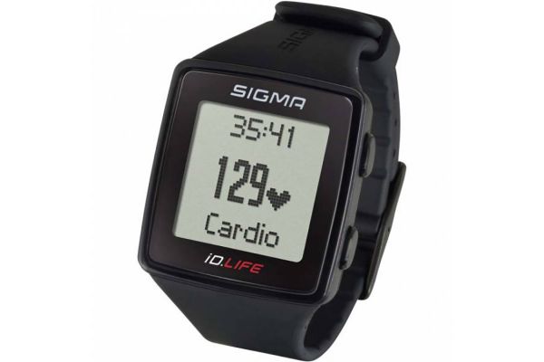 Спортивные часы-пульсометр Sigma, iD.LIFE black, 24600,черный,7 функций,без нагрудного датчика                                                                                                                                                            
