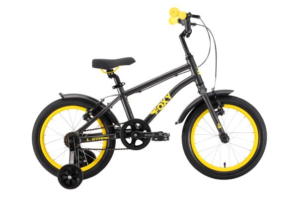 Велосипед Stark'22 Foxy Boy 16 черный/желтый                                                                                                                                                                                                              
