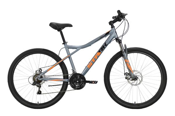 Велосипед Stark'23 Slash 27.1 D серебристый/оранжевый/черный 18"                                                                                                                                                                                          