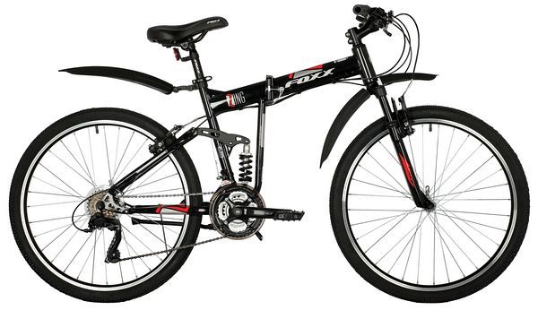 Велосипед FOXX 26" ZING F1 черный, сталь, размер 18"                                                                                                                                                                                                      
