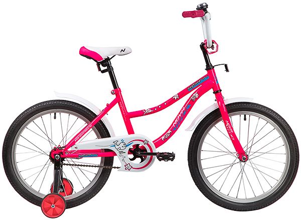 Велосипед NOVATRACK 20" NEPTUNE розовый, тормоз нож, крылья корот, защита А-тип                                                                                                                                                                           