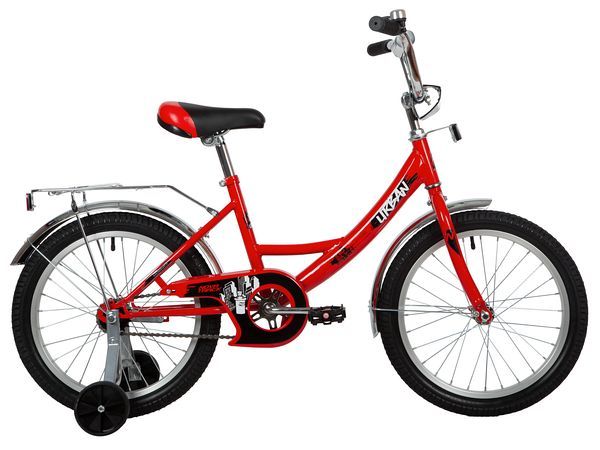 Велосипед NOVATRACK 18" URBAN красный, защита А-тип, тормоз нож., крылья и багажник хром.                                                                                                                                                                 
