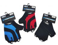 Перчатки с гелевыми вставками (синий, черный, красный)  S                                                                                                                                                                                                 