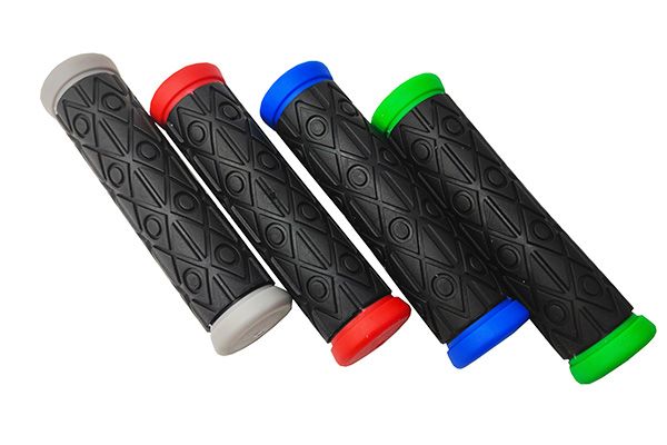 Ручка руля 125 мм (пара) "Полосы", цвета: зеленый, серый, красный, синий                                                                                                                                                                                  
