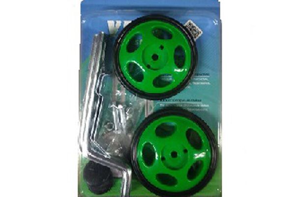 Дополнит. колеса пластик, унив.усиленный кронштейн (12"-20")  инд. уп. в блистере (белый, синий, зеленый)                                                                                                                                                 