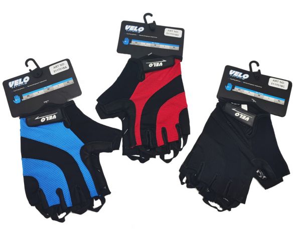 Перчатки с гелевыми вставками (синий, черный, красный)  XS                                                                                                                                                                                                