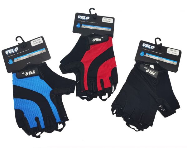 Перчатки с гелевыми вставками (синий, черный, красный)  L                                                                                                                                                                                                 