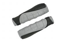Грипсы MTB HL-G301 130mm,эргономические, резина,черно\серые                                                                                                                                                                                               