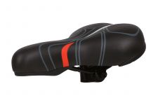 Седло HBAZ-3232 MTB 270*170mm, комфорт,эластомер,520гр.черное-серебристое-красное                                                                                                                                                                         