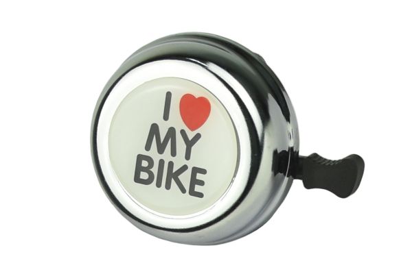 Звонок 54BF-06(I Love my Bike) стальной, стандартный                                                                                                                                                                                                      