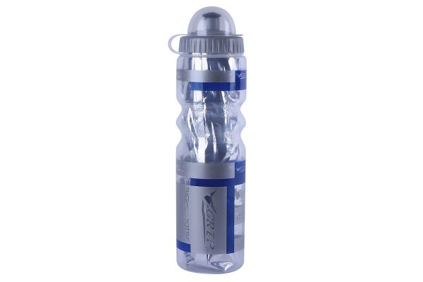 Фляга V-700AA,500мл,термос,пластик,с клапаном,с защ.колпачком,синий\прозрачный                                                                                                                                                                            