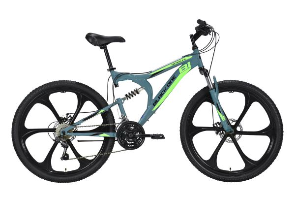 Велосипед Black One Totem FS 26 D FW серый/черный/зеленый 20"                                                                                                                                                                                             