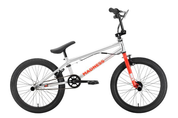 Велосипед Stark'22 Madness BMX 2 серебристый/оранжевый                                                                                                                                                                                                    