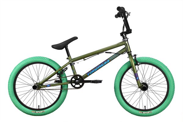 Велосипед Stark'23 Madness BMX 2 зеленый/голубой/зеленый                                                                                                                                                                                                  