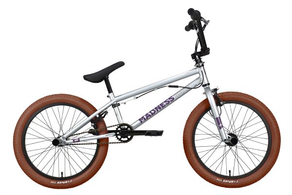 Велосипед Stark'23 Madness BMX 3 серебристый/фиолетовый/коричневый                                                                                                                                                                                        