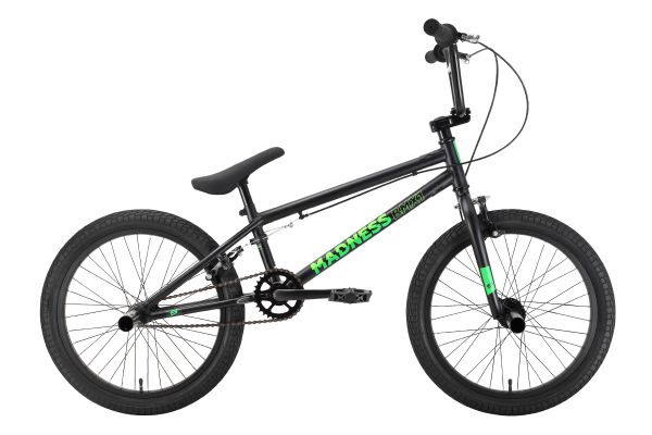 Велосипед Stark'22 Madness BMX 1 черный/зеленый                                                                                                                                                                                                           