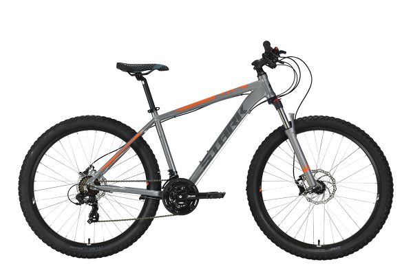 Велосипед Stark'22 Hunter 27.2+ HD серый/оранжевый 18"                                                                                                                                                                                                    