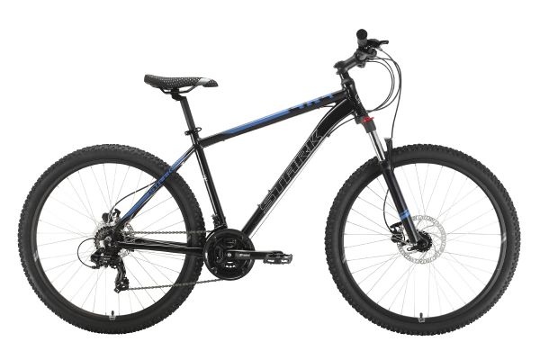 Велосипед Stark'22 Hunter 27.2 HD черный/голубой 20"                                                                                                                                                                                                      