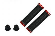 Грипсы MTB,VDG1007,130мм,с 2 грипстопами, под шестигранник,черно-красные                                                                                                                                                                                  