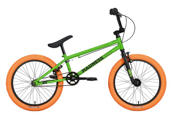 Велосипед Stark'23 Madness BMX 1 зеленый/черный/оранжевый                                                                                                                                                                                                 