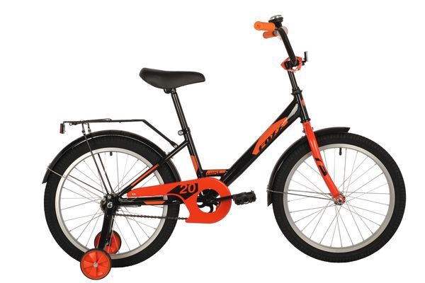 Велосипед FOXX 20" SIMPLE черный, сталь, тормоз нож, крылья, багажник                                                                                                                                                                                     
