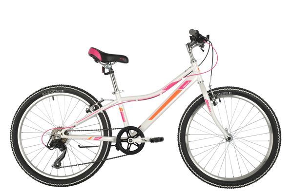 Велосипед FOXX 24" JASMINE белый, стальная рама 12", 6 скор., Power/Microshift TS38-6, V- bra                                                                                                                                                             