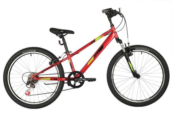 Велосипед FOXX 24" DIFFER, красный, сталь.рама 11", 6 скор., TZ/POWER/MICROSHIFT, V-Brake                                                                                                                                                                 