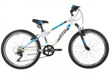 Велосипед NOVATRACK 24" EXTREME белый,  стальная рама 12", 6 скор., Shimano TZ500/Microshift TS38, V                                                                                                                                                      