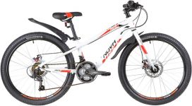 Велосипед NOVATRACK 24" PRIME алюм.рама 11", белый, 18-скор, TY21/TS38/SG-6SI, диск.торм.STG                                                                                                                                                              
