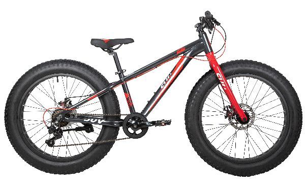 Велосипед NOVATRACK FATBIKE 24" SUV алюм.рама 13, графит., 7-скор, TY200/TS38, диск.торм.STG                                                                                                                                                              