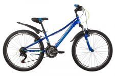 Велосипед NOVATRACK 24" VALIANT сталь.рама 10, синий, 18-скор, TY21/TS38/SG-6SI, V-brake, короткие к                                                                                                                                                      