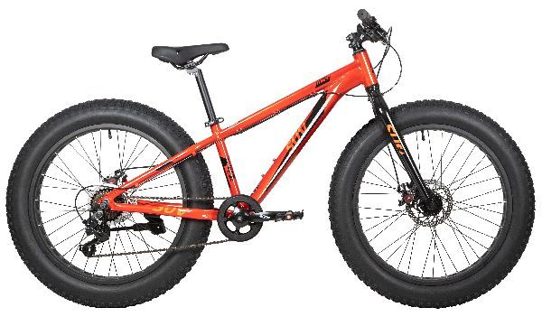 Велосипед NOVATRACK FATBIKE 24" SUV алюм.рама 13, терракот., 7-скор,TY200/TS38, диск.торм.STG                                                                                                                                                             