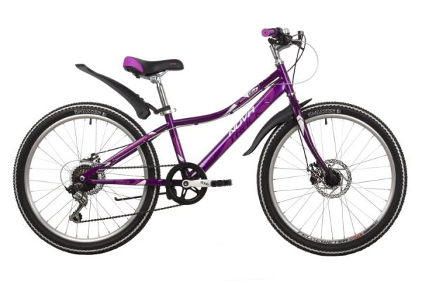 Велосипед NOVATRACK 24" ALICE пурпурный,  стальная рама 10", 6 скор., Shimano TY21/Microshift TS38,                                                                                                                                                       