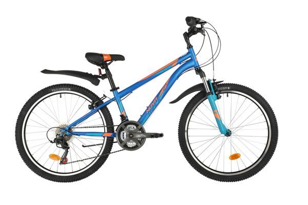 Велосипед NOVATRACK 24" ACTION синий, стальная рама 12", 18 скор., Shimano TZ500/Micr TS38, V- brake                                                                                                                                                      
