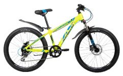 Велосипед NOVATRACK 24" EXTREME алюм.рама 13", салатовый, 8-скор,RD360/EF505/TZ500, диск.гидравл.Sh                                                                                                                                                       