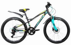 Велосипед NOVATRACK 24" TORNADO, алюм.рама 13", чёрный, 21 скор., TY300/TS38/TZ500, диск.гидравл. то                                                                                                                                                      
