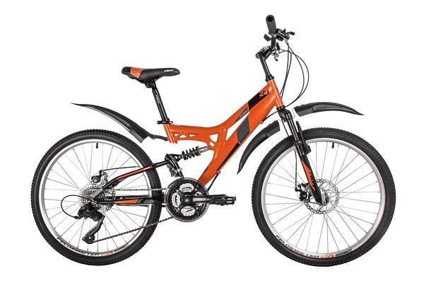 Велосипед FOXX 24" FREELANDER оранжевый, сталь, размер 14"                                                                                                                                                                                                