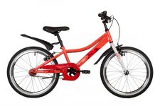 Велосипед NOVATRACK 20" CALIBRI сталь, коралловый, тормоз V-brake, короткие крылья, защита цепи А-ти                                                                                                                                                      