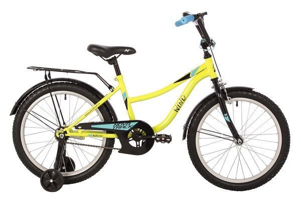 Велосипед NOVATRACK 20" WIND зеленый, защита цепи А-тип, пер.ручн, зад нож тормоз., крылья, багажник                                                                                                                                                      