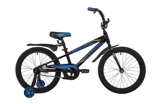 Велосипед NOVATRACK 20" DODGER алюм.,чёрный, тормоз нож, короткие крылья, защита цепи А-тип                                                                                                                                                               