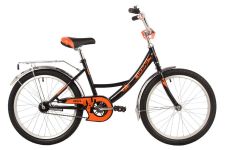Велосипед NOVATRACK 20" URBAN чёрный, защ А-тип, тормоз нож, крылья и багаж хром, без доп колес                                                                                                                                                           