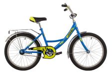Велосипед NOVATRACK 20" URBAN синий, защ А-тип, тормоз нож, крылья и багаж хром, без доп колес                                                                                                                                                            