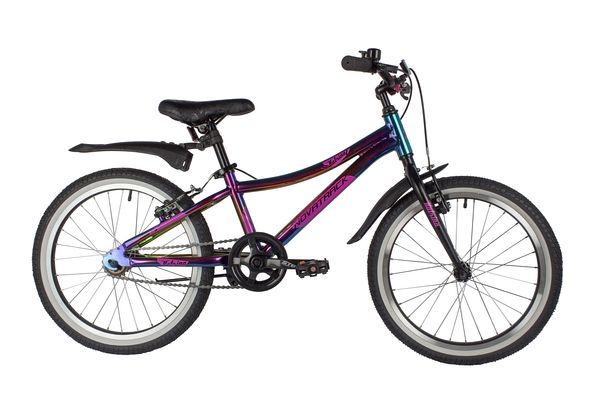 Велосипед NOVATRACK 20" KATRINA алюм., фиолет.металлик, тормоз V-brake, короткие крылья                                                                                                                                                                   