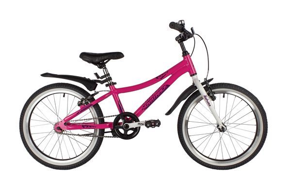 Велосипед NOVATRACK 20" KATRINA алюм., розовый, тормоз V-brake, короткие крылья                                                                                                                                                                           