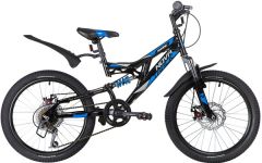 Велосипед NOVATRACK 20" SHARK чёрный, сталь, 6-скор, Microshift/Power, диск.тормоз STG                                                                                                                                                                    
