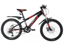 Велосипед NOVATRACK 20" POINTER черный,  стальная рама, 6 скор., Shimano TY21/Microshift TS38, диско                                                                                                                                                      
