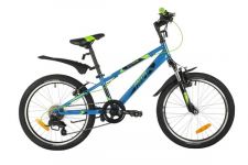 Велосипед NOVATRACK 20" EXTREME синий,  сталь, 6 скор., Shimano TY21/Microshift TS38, V- brake тормо                                                                                                                                                      