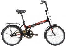 Велосипед NOVATRACK 20" складной, TG 30, черный, передний тормоз V-Brake задний ножной, багажник, кр                                                                                                                                                      