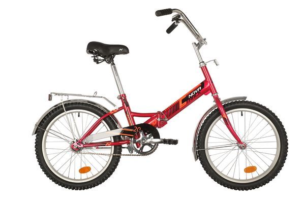 Велосипед NOVATRACK 20" складной, TG20, красный, тормоз нож, AL обода, багажник                                                                                                                                                                           